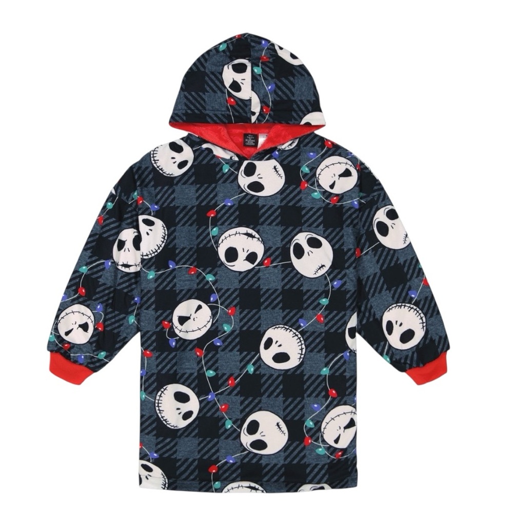 Nightmare Before Christmas Kids Pullover Hooded Robe Sz Small - NWOT